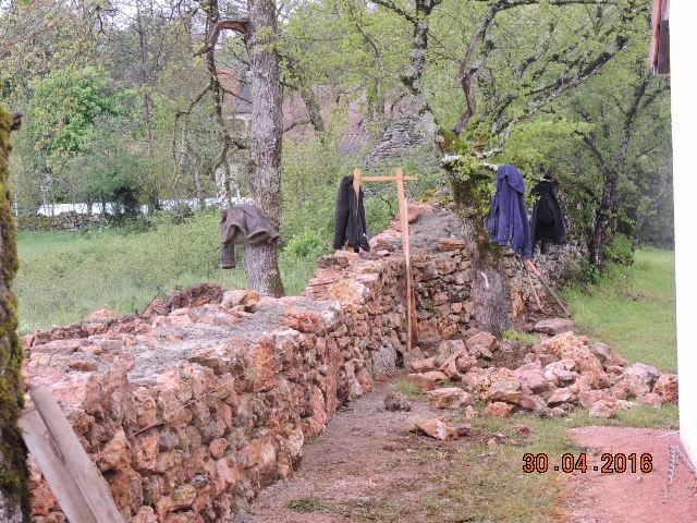 Reconstruction mur pierre seche 1